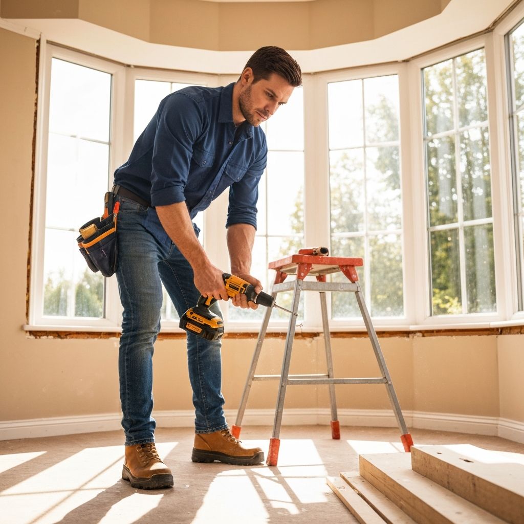 Professional handyman at work